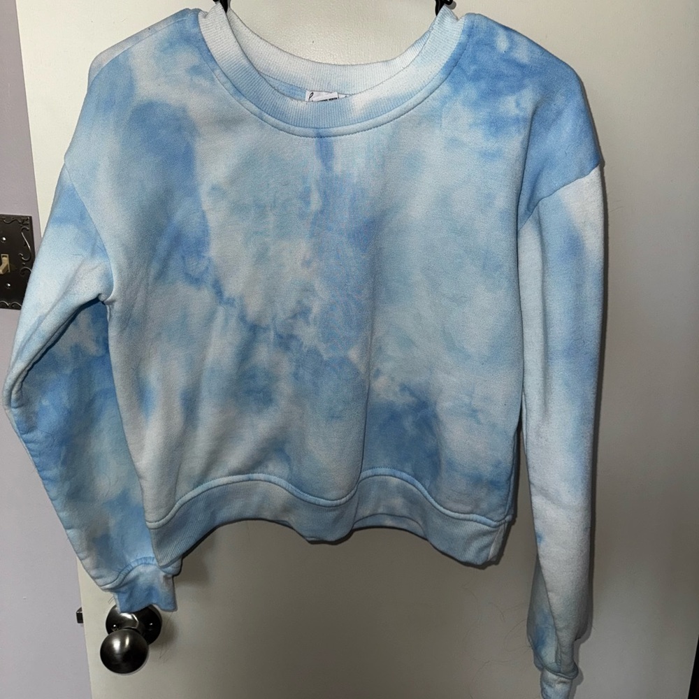 Crewneck sweatshirt blue tie dye